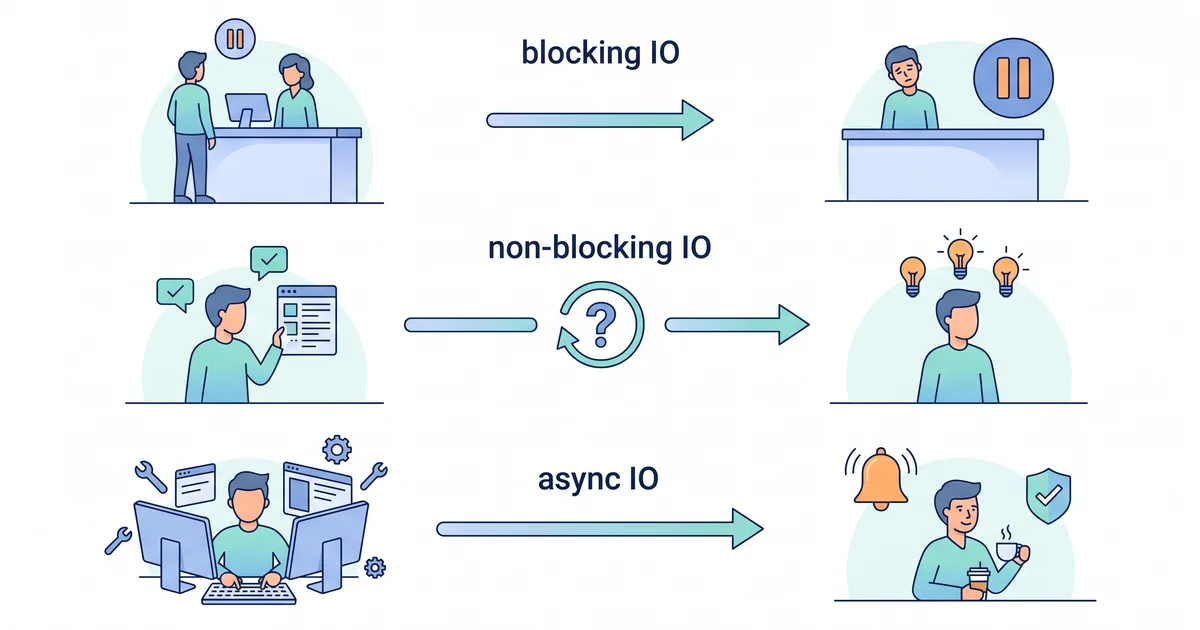 [B01][13] IO 模型：Blocking、Non-blocking、Async、Event-driven